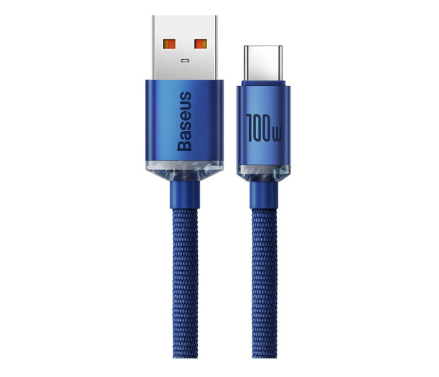 Baseus Crystal Shine Series USB-A - USB-C 100W 1,2m niebieski - 1295807 - zdjęcie